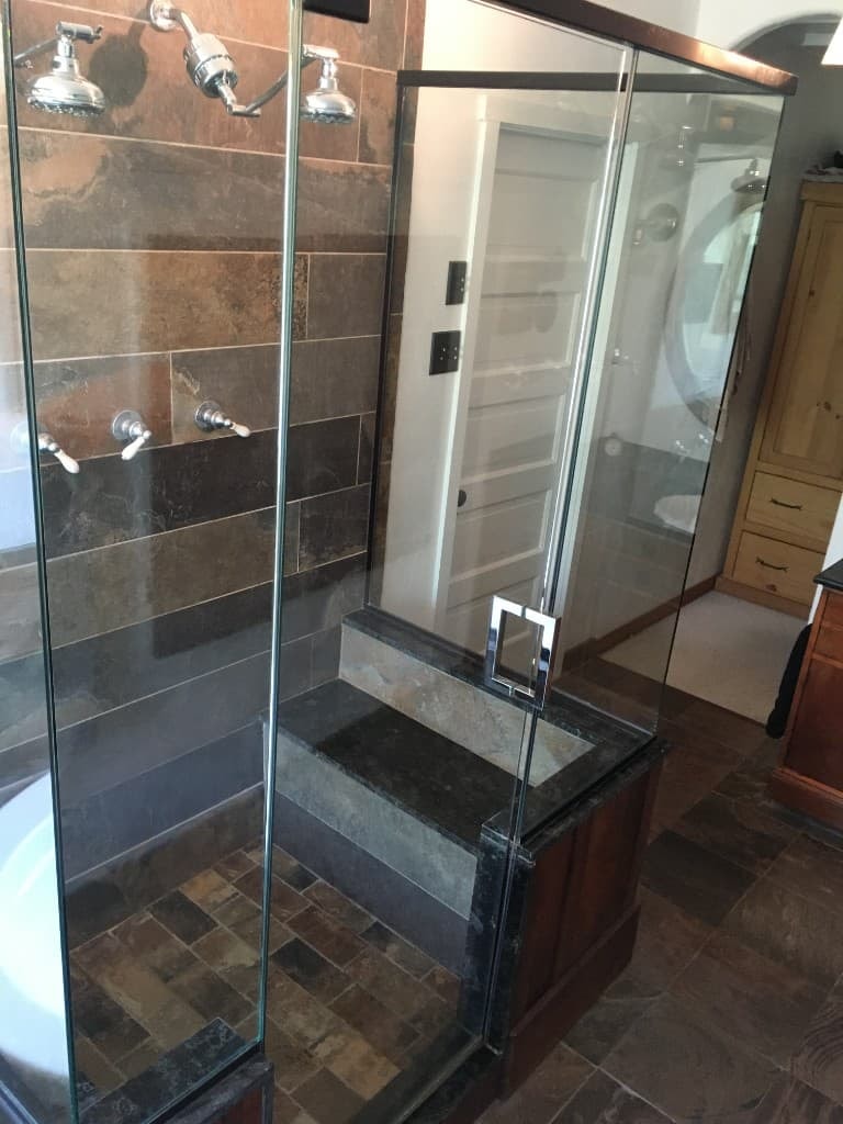 Stone & Glass Shower Remodel